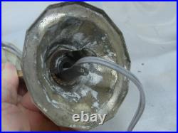 Ancien Globe Suspension Verre Depoli Lustre Plafonnier Art Deco Lampe Lamp