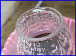 Ancien Globe verre Très Rare Tulipe abat jour art déco Marbré Lampe Lustre Réf18