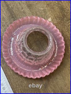 Ancien Globe verre Très Rare Tulipe abat jour art déco Marbré Lampe Lustre Réf18