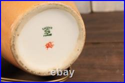 Ancien Lampe en Porcelaine de LIMOGES Vase Peint à la Main Art Déco Fleurs Signé