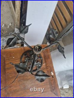 Ancien Pied De lampe en fer forgé, art deco