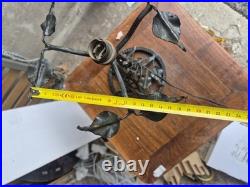 Ancien Pied De lampe en fer forgé, art deco