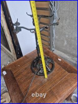 Ancien Pied De lampe en fer forgé, art deco