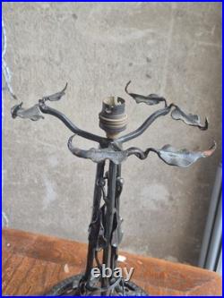 Ancien Pied De lampe en fer forgé, art deco