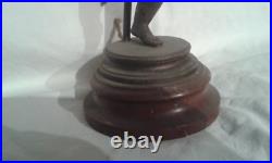 Ancien Pied Support De Lampe Art Deco Decor Angelot Regule Et Rose Porcelaine