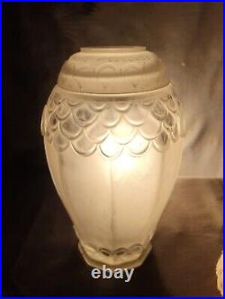 Ancien brule parfum art deco 1920 en verre GEOSYL Paris style lampe berger