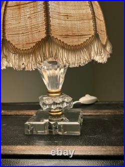 Ancien pied de lampe cristal Baccarat Art Déco