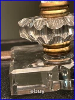 Ancien pied de lampe cristal Baccarat Art Déco