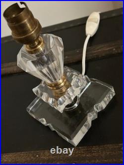 Ancien pied de lampe cristal Baccarat Art Déco