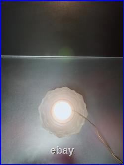 Ancien pied de lampe globe art déco 1930 verre dépoli givré