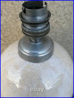 Ancien pied lampe céramique art déco Primavera Besnard Craquelé coulures Ancien pied lampe céramique art déco Primavera Besnard Craquelé coulures