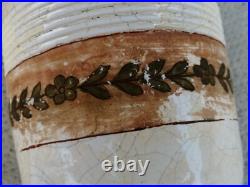 Ancien pied lampe céramique art déco Primavera Besnard Craquelé coulures