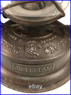 Ancienn lampe à pétrole lampe tempête Feuerhand 270 Superflam germany