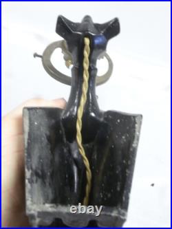 Ancienne Applique Murale Dragon Aile Chimere Metal D'art Lampe Art Deco