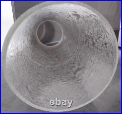 Ancienne Grande Tulipe De Lampe Ou Lustre Art Déco Verre Gravé A L'acide