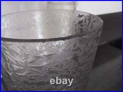 Ancienne Grande Tulipe De Lampe Ou Lustre Art Déco Verre Gravé A L'acide