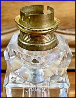 Ancienne Lampe Art Deco 1930 Moderniste Jacques Adnet Cubes De Verre Vasque Ezan