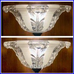 Ancienne Lampe Art Deco 1930 Moderniste Jacques Adnet Cubes De Verre Vasque Ezan