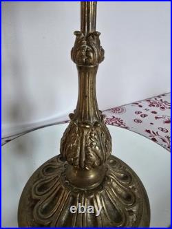 Ancienne Lampe De Bureau En Bronze Signé Delatte Nancy