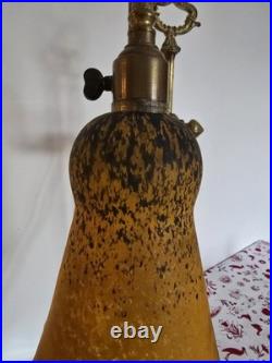 Ancienne Lampe De Bureau En Bronze Signé Delatte Nancy