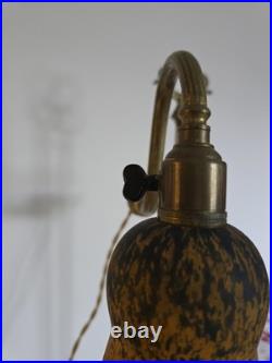 Ancienne Lampe De Bureau En Bronze Signé Delatte Nancy