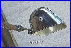 Ancienne Lampe De Bureau Métal Chromé Et Marbre Art Déco