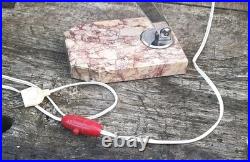 Ancienne Lampe De Bureau Métal Chromé Et Marbre Art Déco