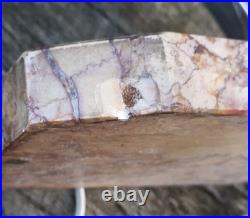 Ancienne Lampe De Bureau Métal Chromé Et Marbre Art Déco