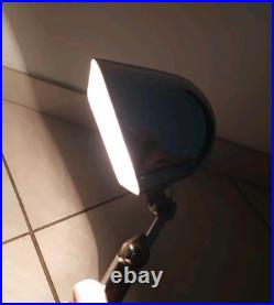 Ancienne Lampe De Bureau Métal Chromé Et Marbre Art Déco