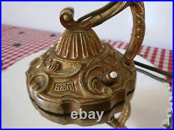 Ancienne Lampe De Bureau Style Art-deco Signé Delatte Nancy