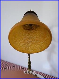 Ancienne Lampe De Bureau Style Art-deco Signé Delatte Nancy