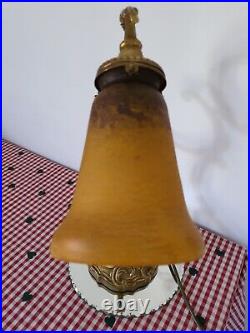 Ancienne Lampe De Bureau Style Art-deco Signé Delatte Nancy