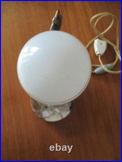 Ancienne Lampe De Chevet Limousin Art Deco Antilope Sur Socle En Marbre