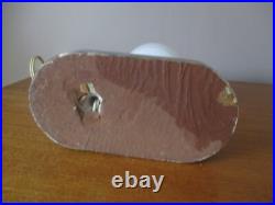 Ancienne Lampe De Chevet Limousin Art Deco Antilope Sur Socle En Marbre