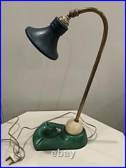 Ancienne Lampe De Table Lampe Golf Système À Rotule Année 1940 Art Déco