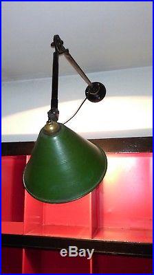 Ancienne Lampe Industrielle Applique À Double Bras Articulés Loft
