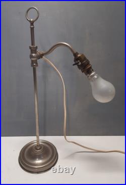 Ancienne Lampe d'atelier ou de bureau réglable début XXe Siècle Art déco