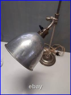 Ancienne Lampe d'atelier ou de bureau réglable début XXe Siècle Art déco
