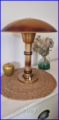 Ancienne Lampe de Bureau Art Déco Type Paquebot 1930 Laiton Électricité Révisée