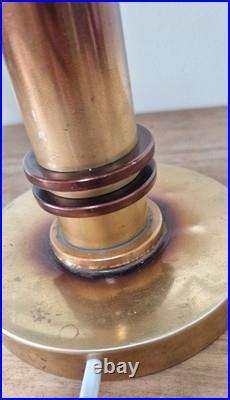 Ancienne Lampe de Bureau Art Déco Type Paquebot 1930 Laiton Électricité Révisée