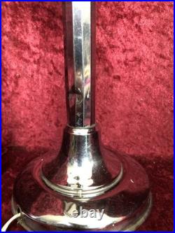 Ancienne Lampe de Bureau Pirouett Chromée, Art déco