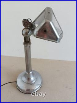 Ancienne Lampe de Bureau Pirouett Chromée, Art déco Fourmi