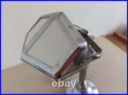 Ancienne Lampe de Bureau Pirouett Chromée, Art déco Fourmi