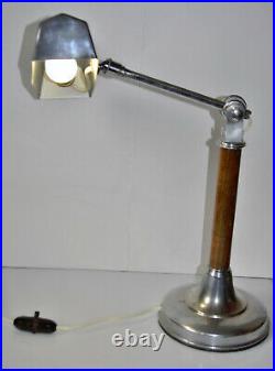 Ancienne Lampe de bureau Pirouett Art Déco Design 1930
