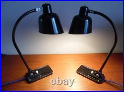 Ancienne Paire De Lampes Bauhaus (Atelier Industrielle Art Déco Usine) Années 30