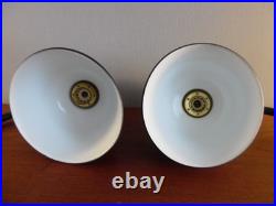 Ancienne Paire De Lampes Bauhaus (Atelier Industrielle Art Déco Usine) Années 30