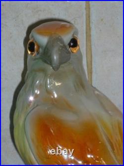 Ancienne Veilleuse En Porcelaine Aigle Rapace Lampe Art Deco