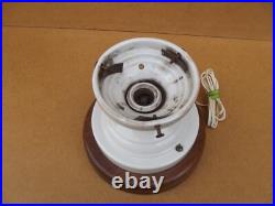 Ancienne importante lampe art déco skyscraper toupie soucoupe volante en verre