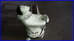 Ancienne lampe PIERROT ART DECO en porcelaine de Limoges signé ELTE à compléter