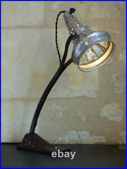 Ancienne lampe à réflecteur miroirs, NIAM Art Déco. Epoque GRAS, JIELDE, atelier